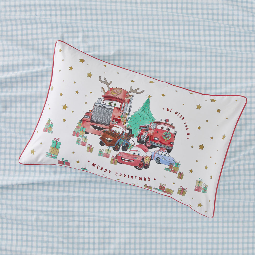 Disney Pixar Cars Christmas Text Pillowcase