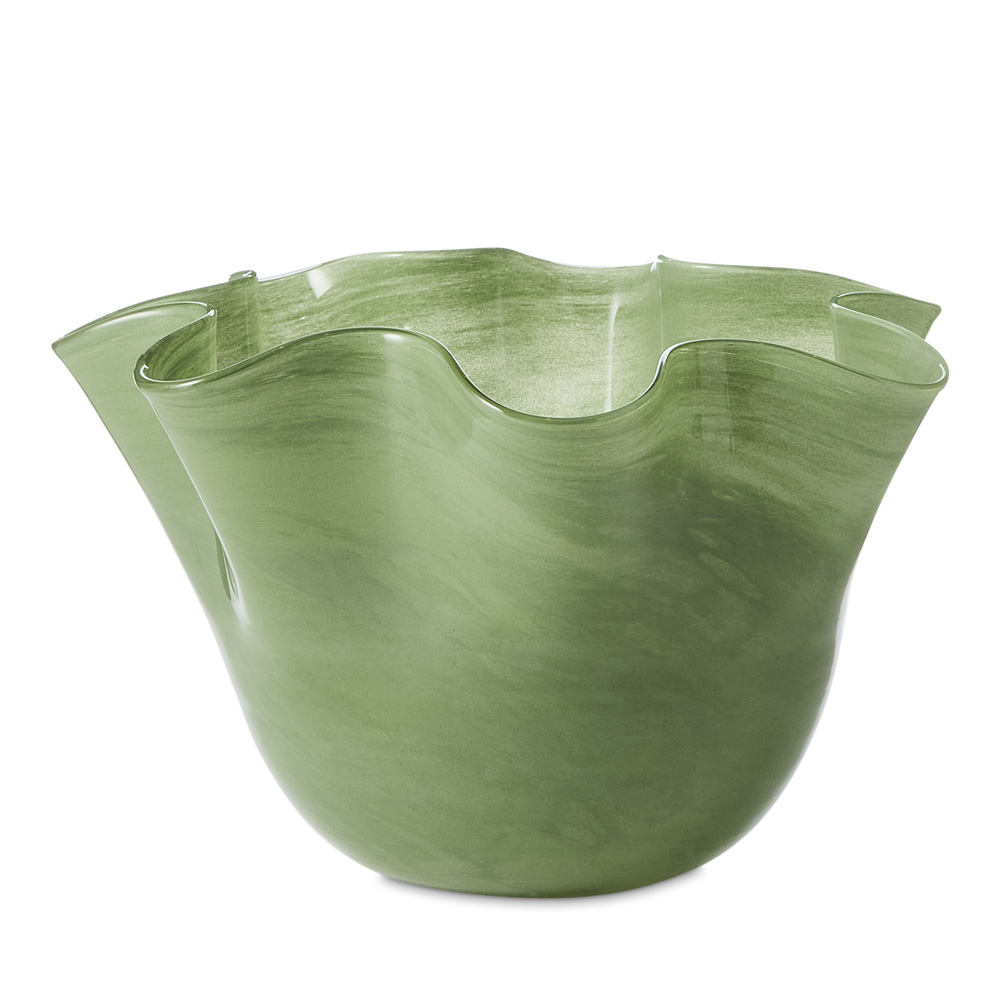 Fluted Green Bowl