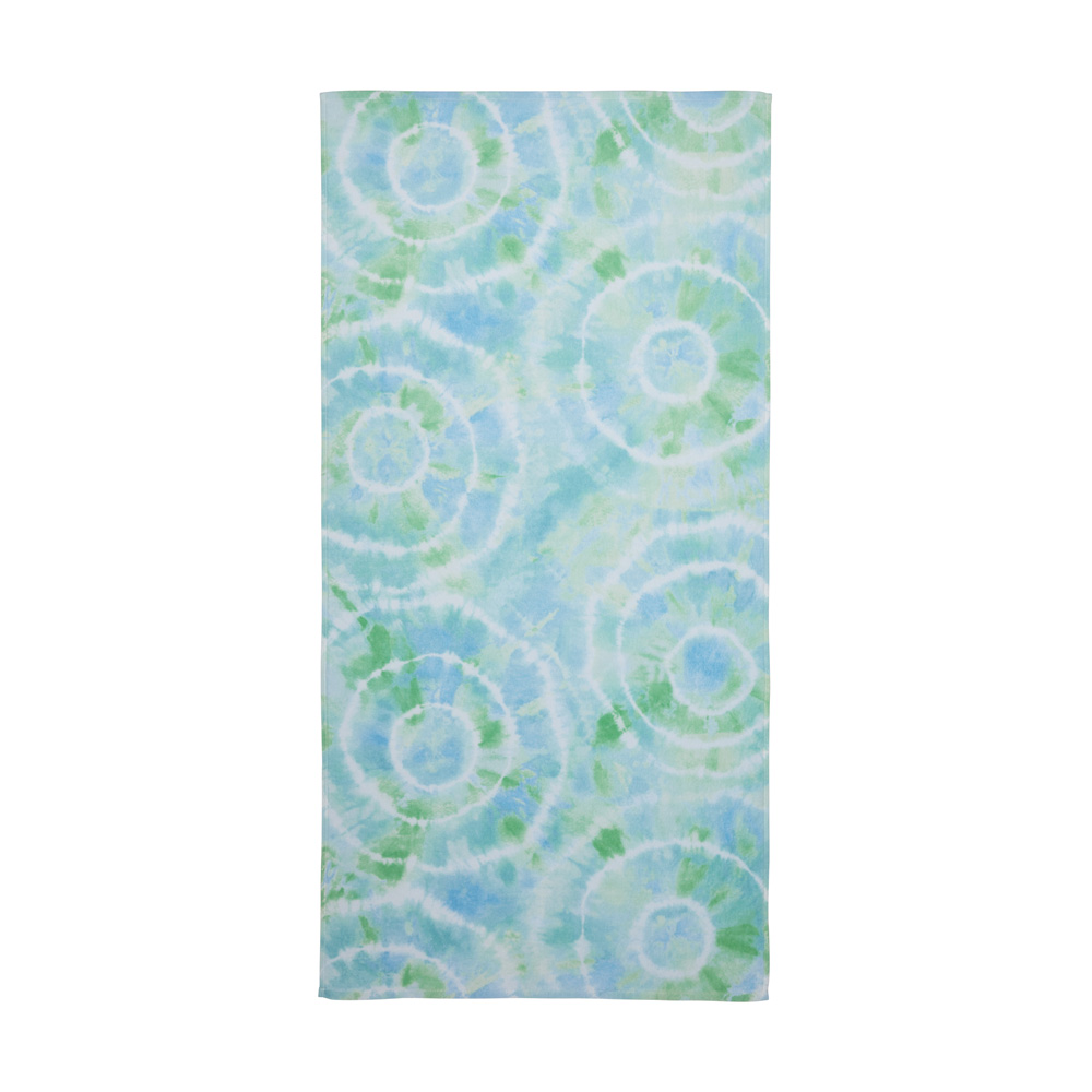 Kids Beach Tie Dye Blues Printed Towel