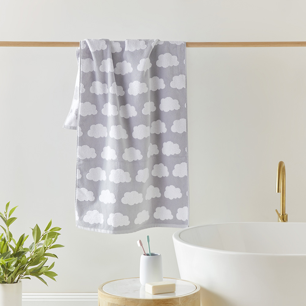 Dreamy Cloud Grey Towel Range