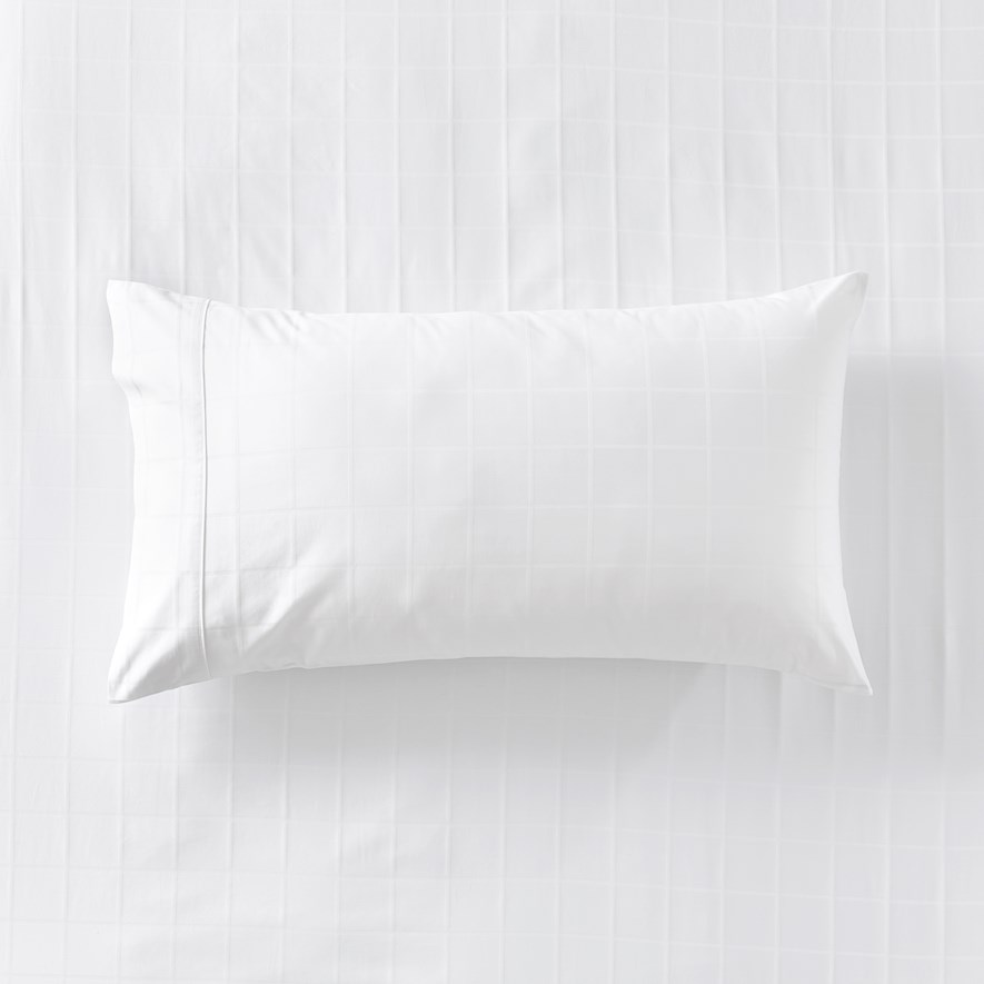 Worlds Softest Cotton White Grid Pillowcases