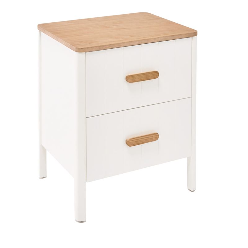 Harley White Bedside Table