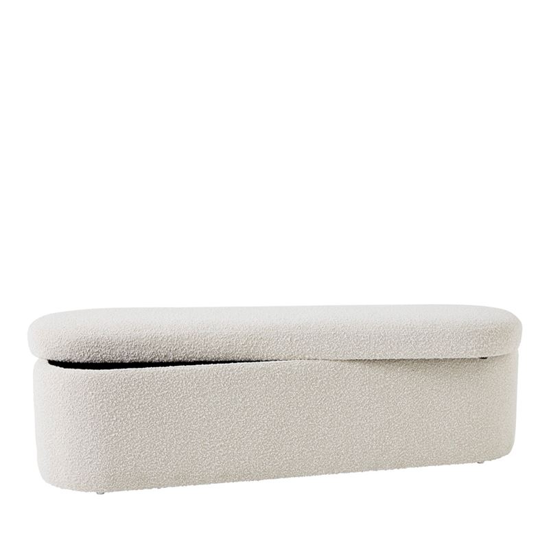 Memphis Cream Boucle Large Blanket Box
