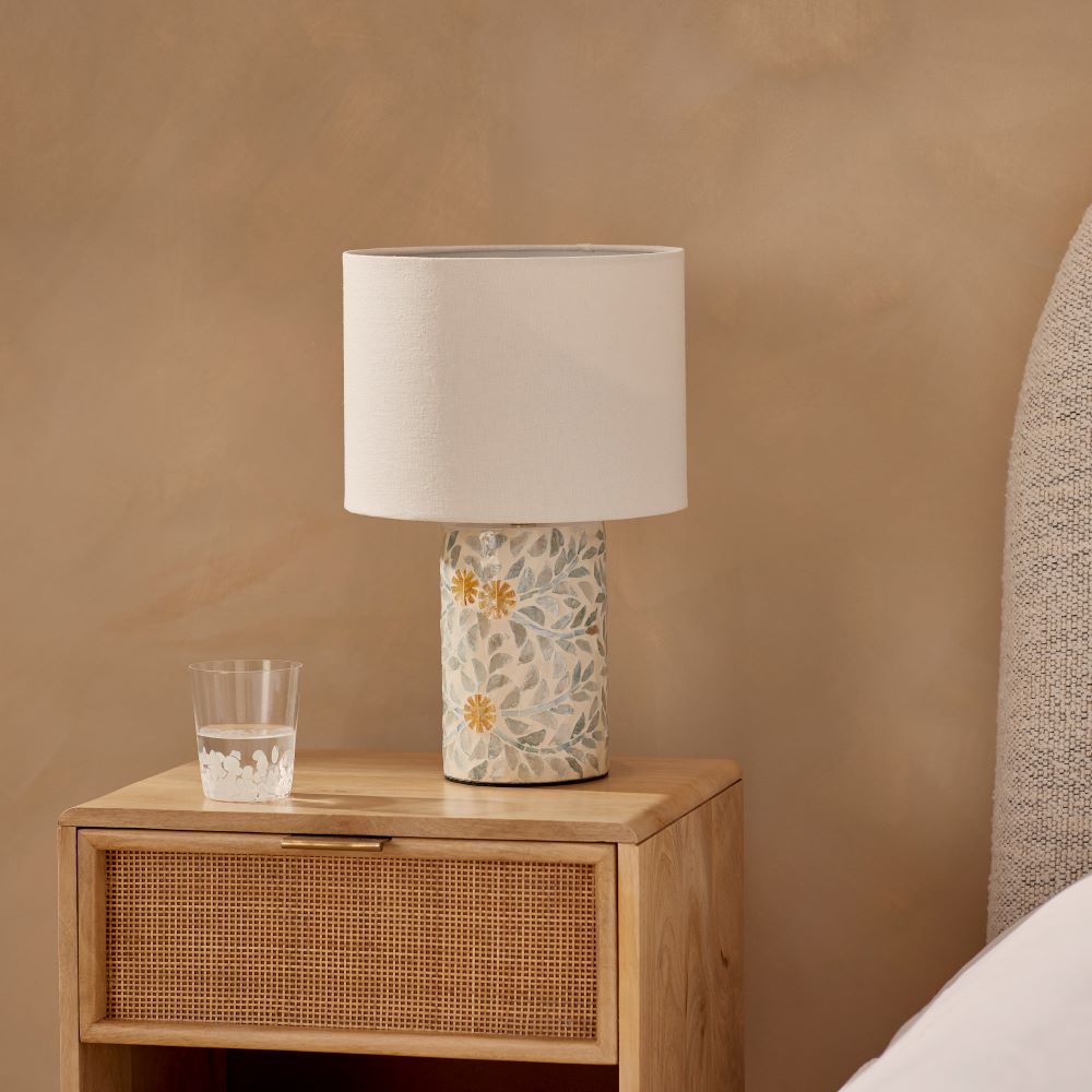 Verona Green & White Table Light