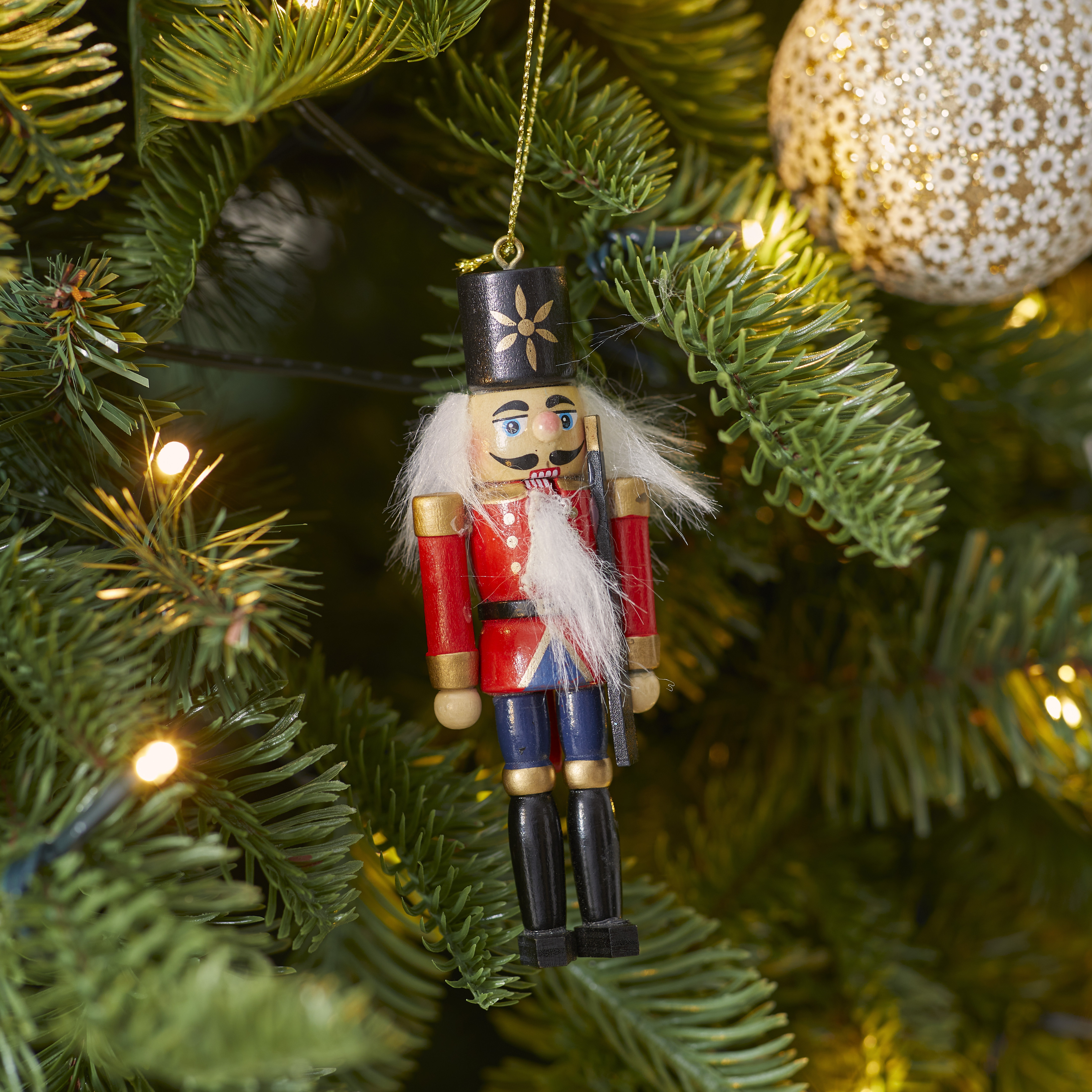 Christmas Fun Black Hat Nutcracker Hanging Ornament