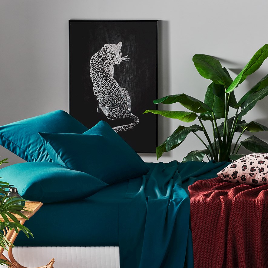 600TC Bamboo Cotton Peacock Sheet Separates