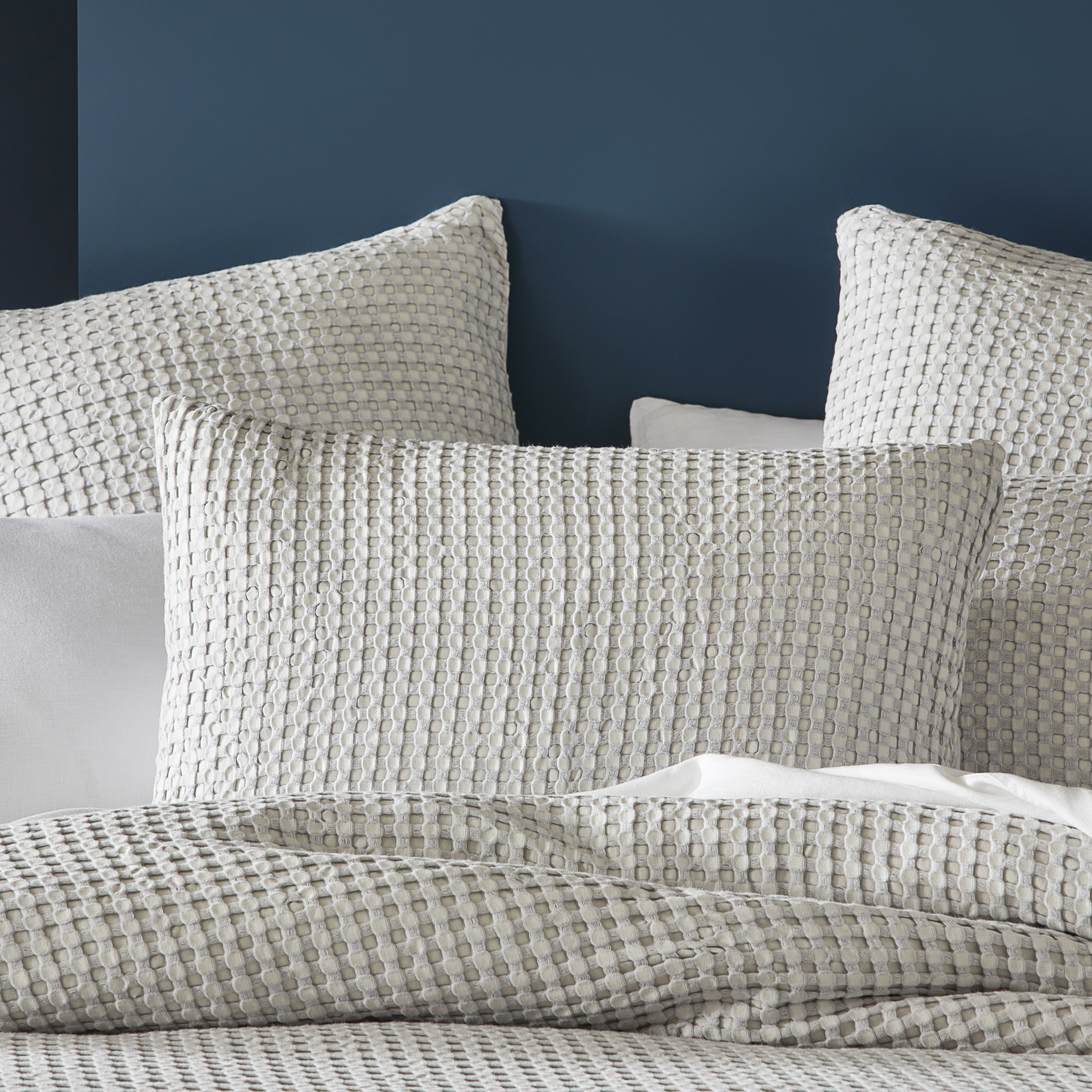 Bamboo Cotton Waffle Silver Grey Pillowcases