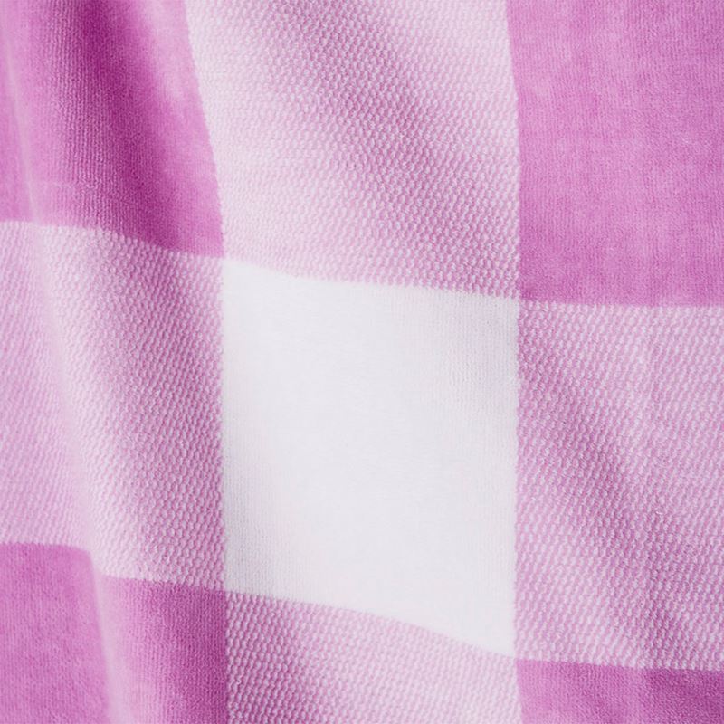 Velour Lilac Gingham Beach Towel