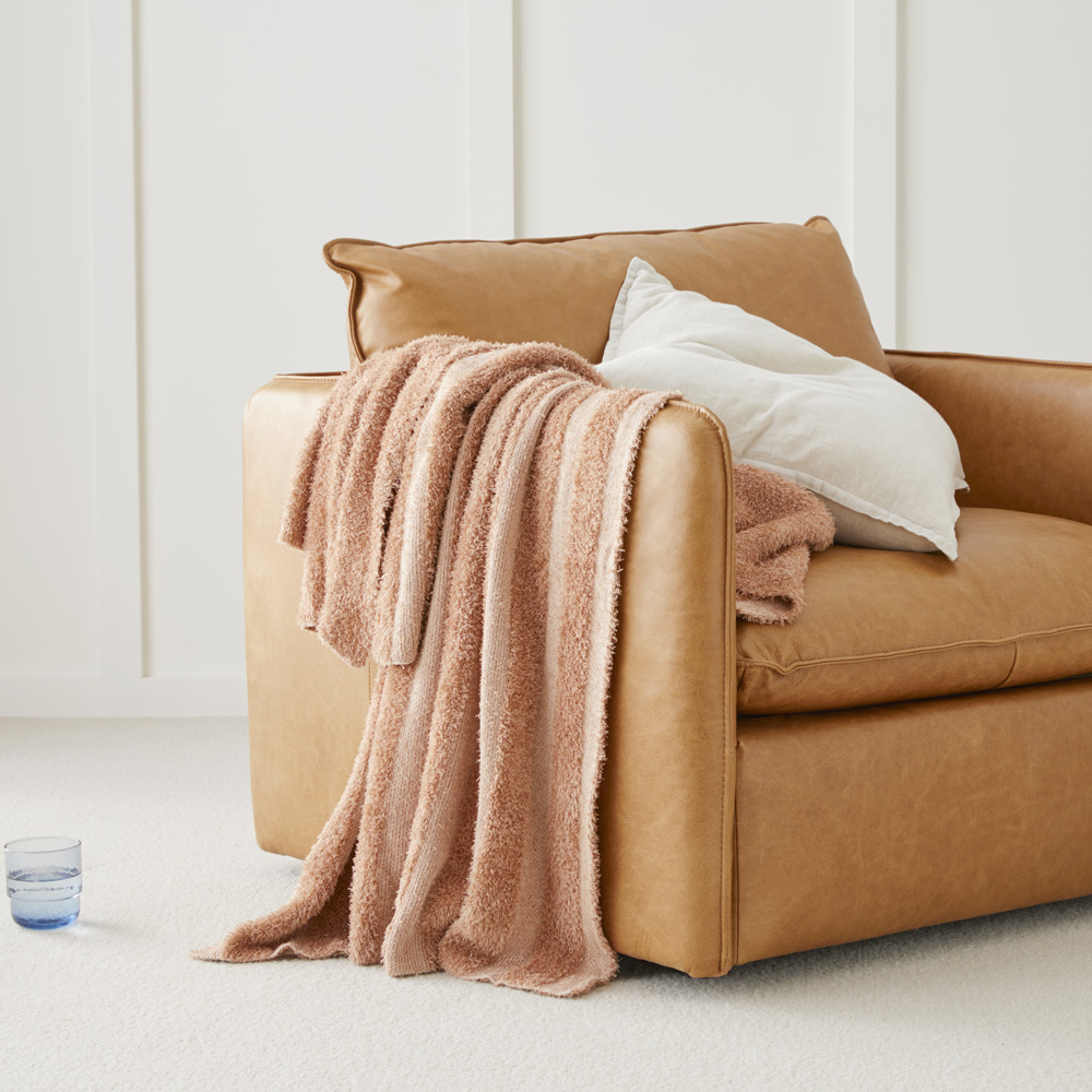 Cosy Earth Stripe Knit Throw?