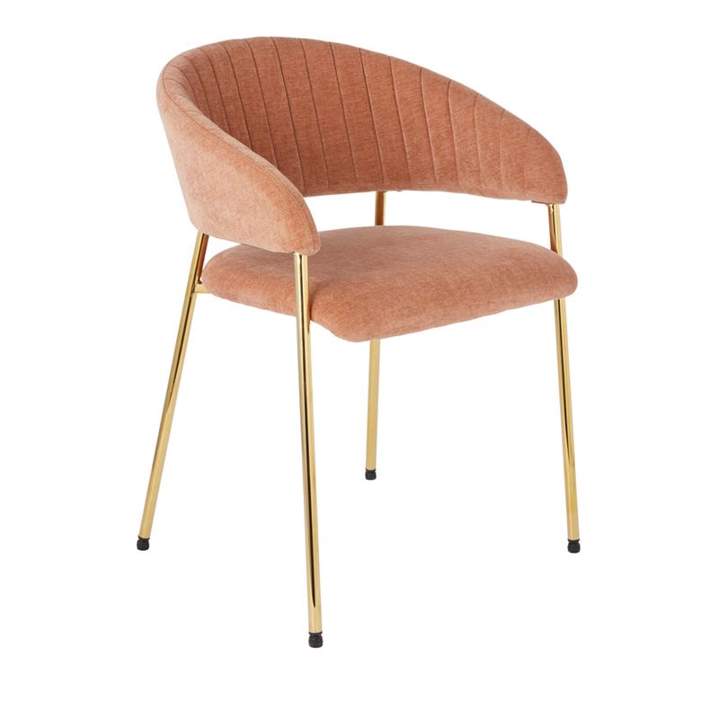 Shelby Rosewood & Gold Dining Chair Set of 2