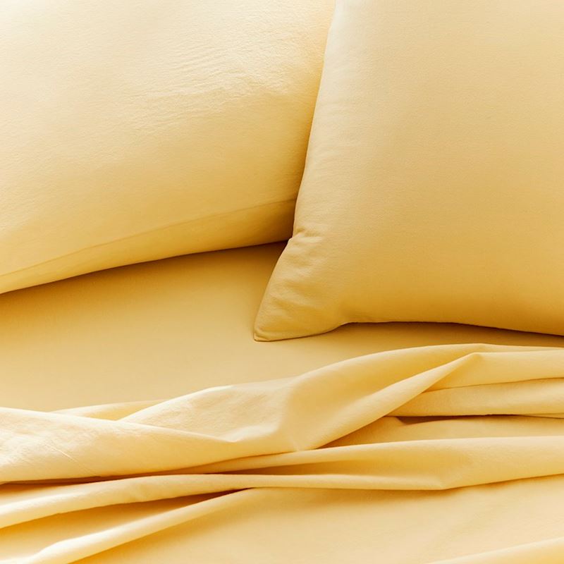 Stonewashed Cotton Dusty Lemon Sheet Separates