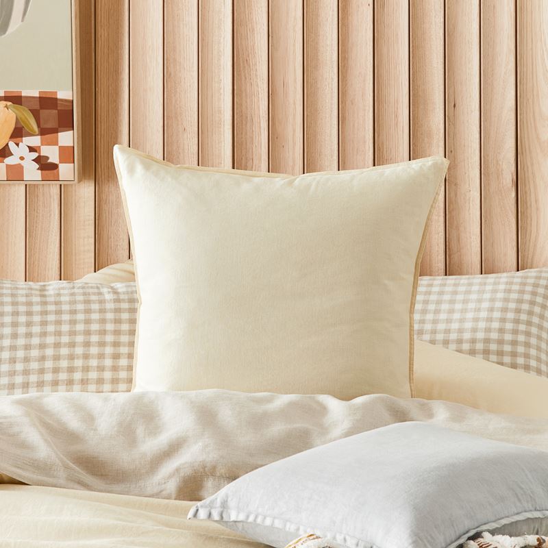 Vintage Washed Linen Vanilla Quilt Cover Separates