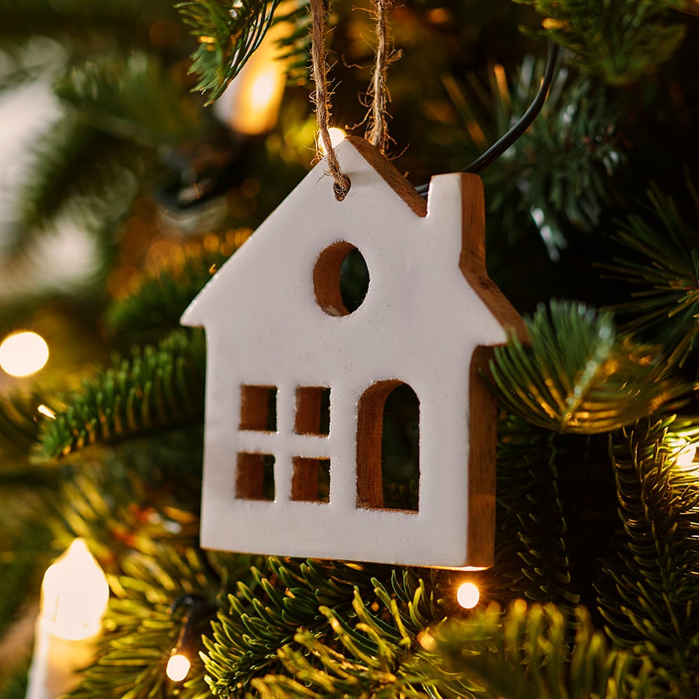 Hanging White Timber House