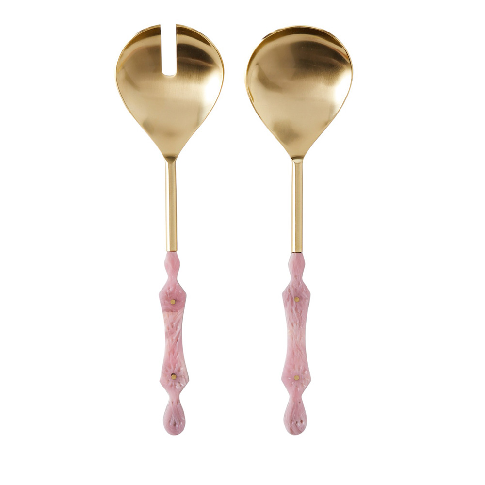 Verona Rose Pink Salad Servers Pack of 2