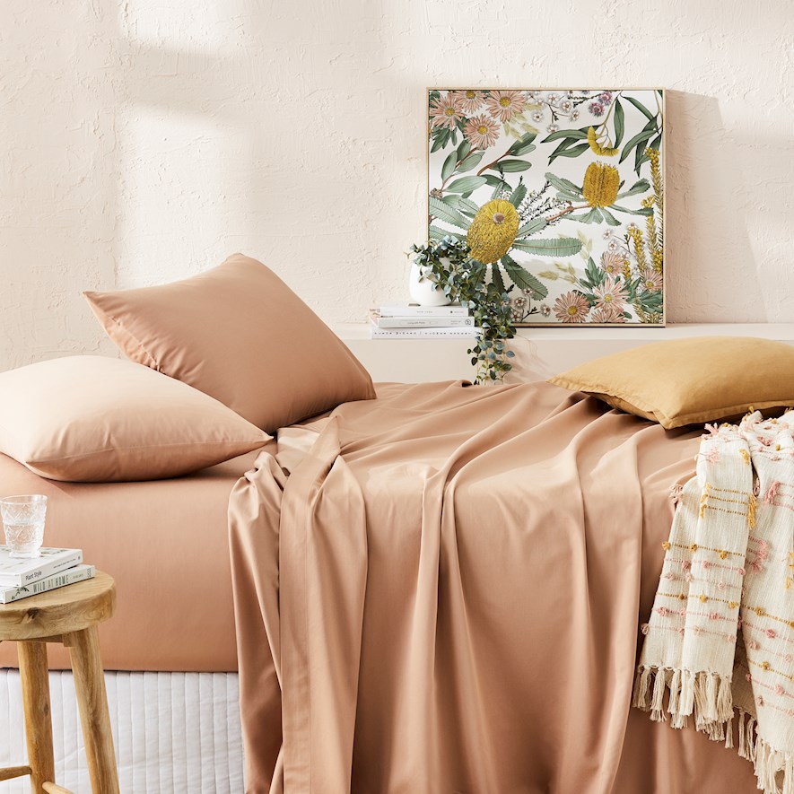 600TC Bamboo Cotton Caramel Sheet Set
