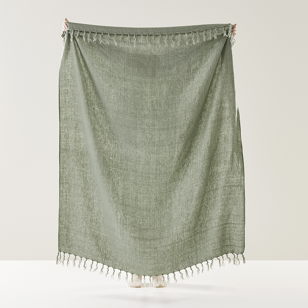 Malmo Forest Linen Throw