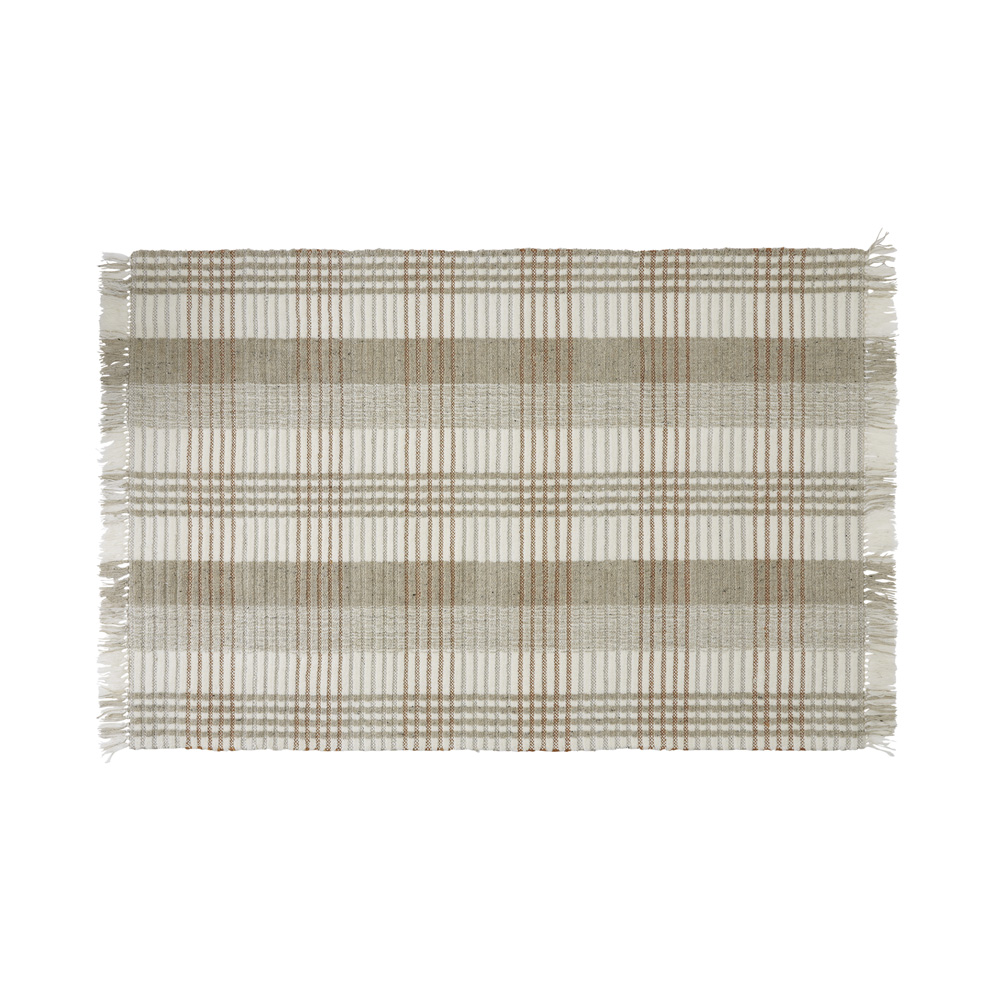 London Toffee & Natural Check Rug