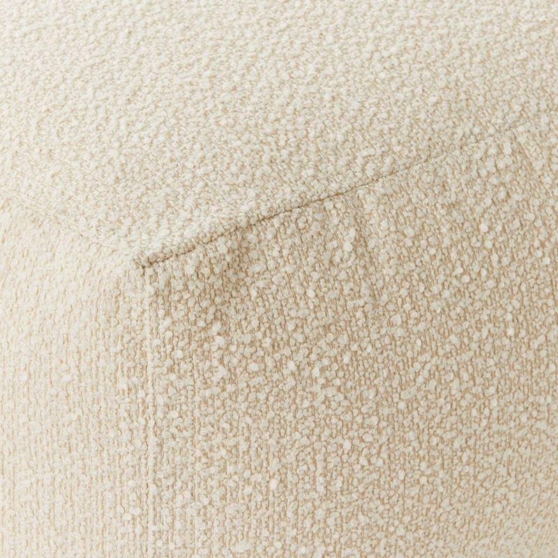 Burleigh Ivory Boucle Pouf