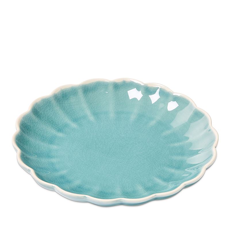 Adeline Scallop Teal Servingware