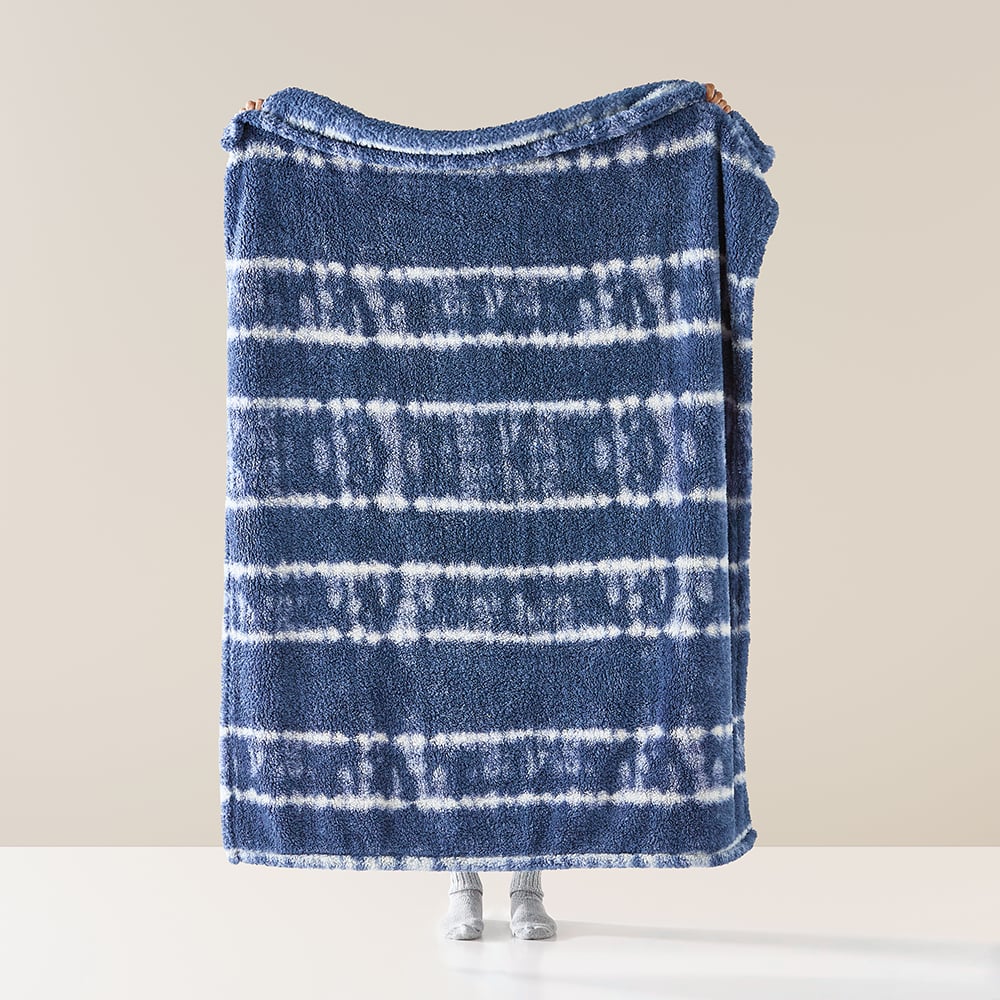 Cloud Blue Tie Dye Throw