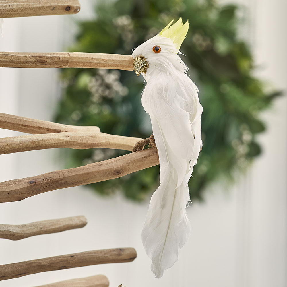 Australiana Feather Bird Cockatoo Tree Topper