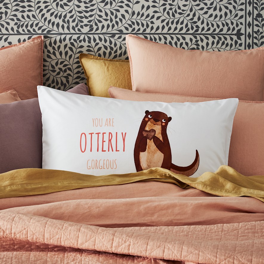 You Are Otterly Gorgeous White Pillowcase
