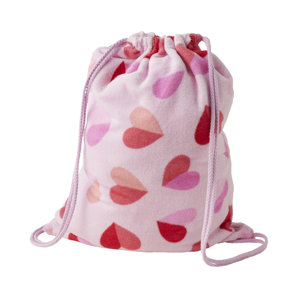 Kids Sweet Hearts Terry Beach Bag