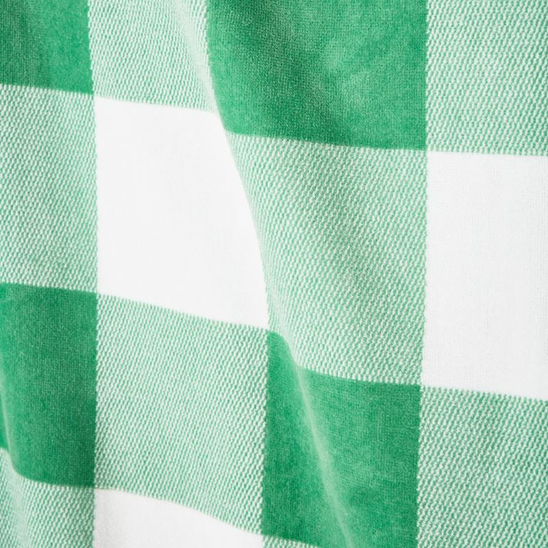 Velour Green Gingham Beach Towel