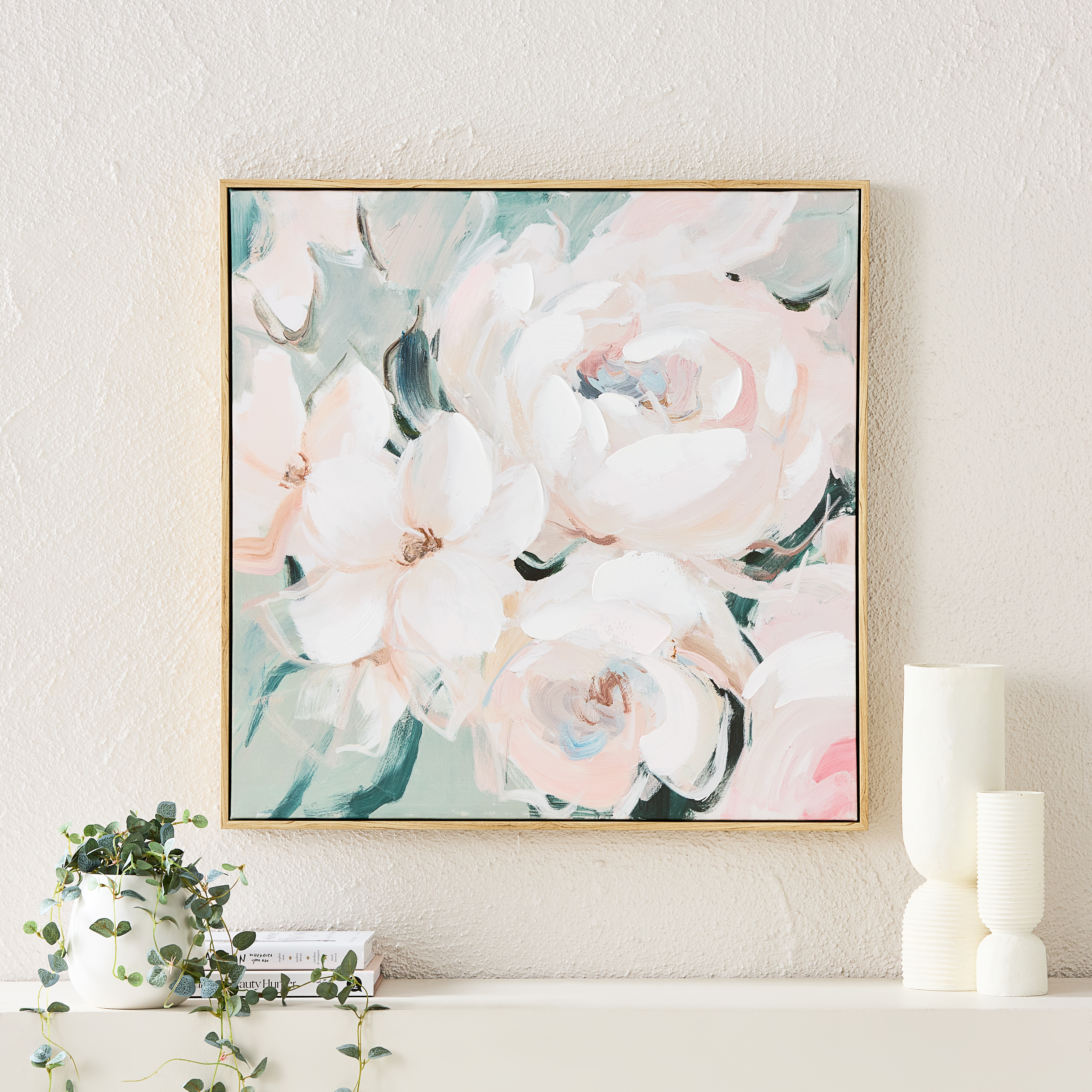 Bloom Pink Rose Canvas