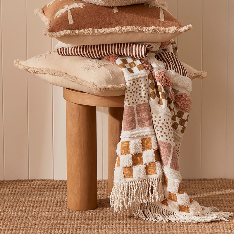 Paloma Brown Tufted Throw