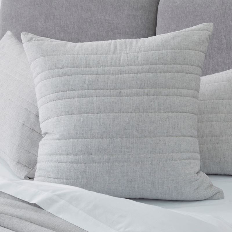 Fraiser Grey Chambray Quilted Pillowcases