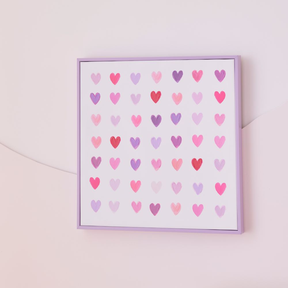 Ombre Hearts Wall Art
