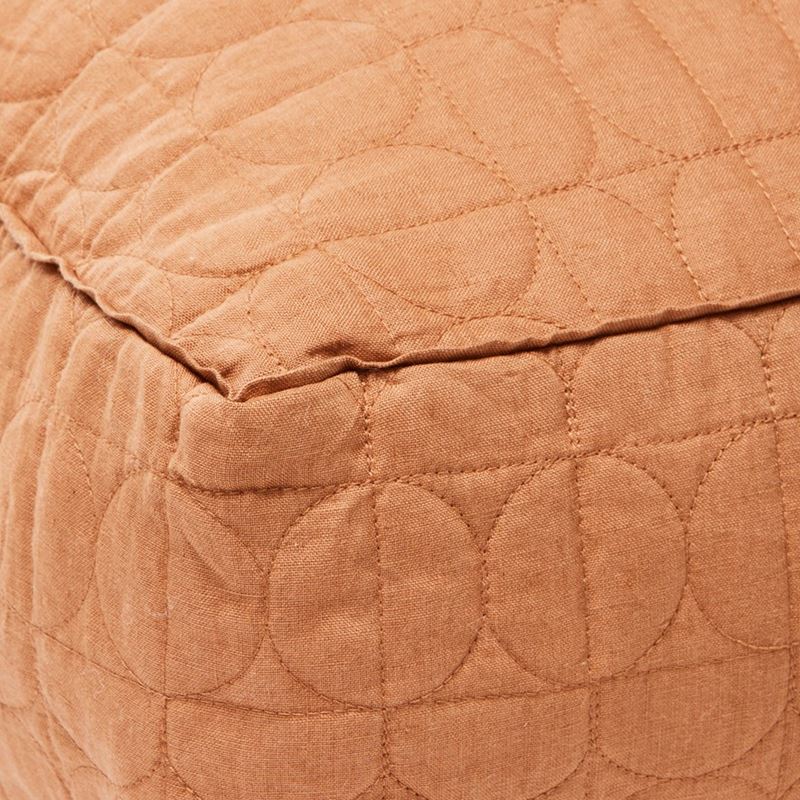Vintage Washed Linen Caramel Floor Cushion