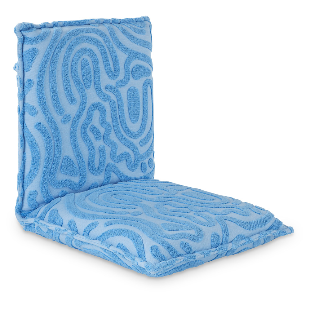Samoa Blue Beach Padded Towel Chair