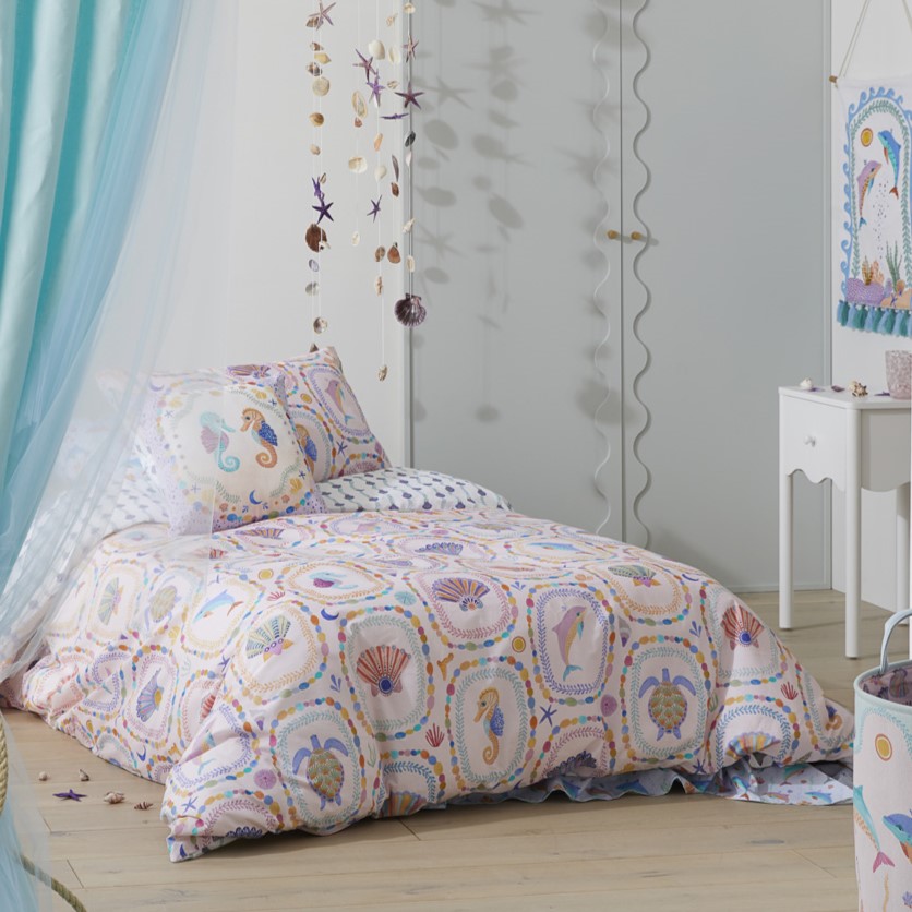 Karina Jambrak Mermaids Treasure Sandy Pink Quilt Cover Set