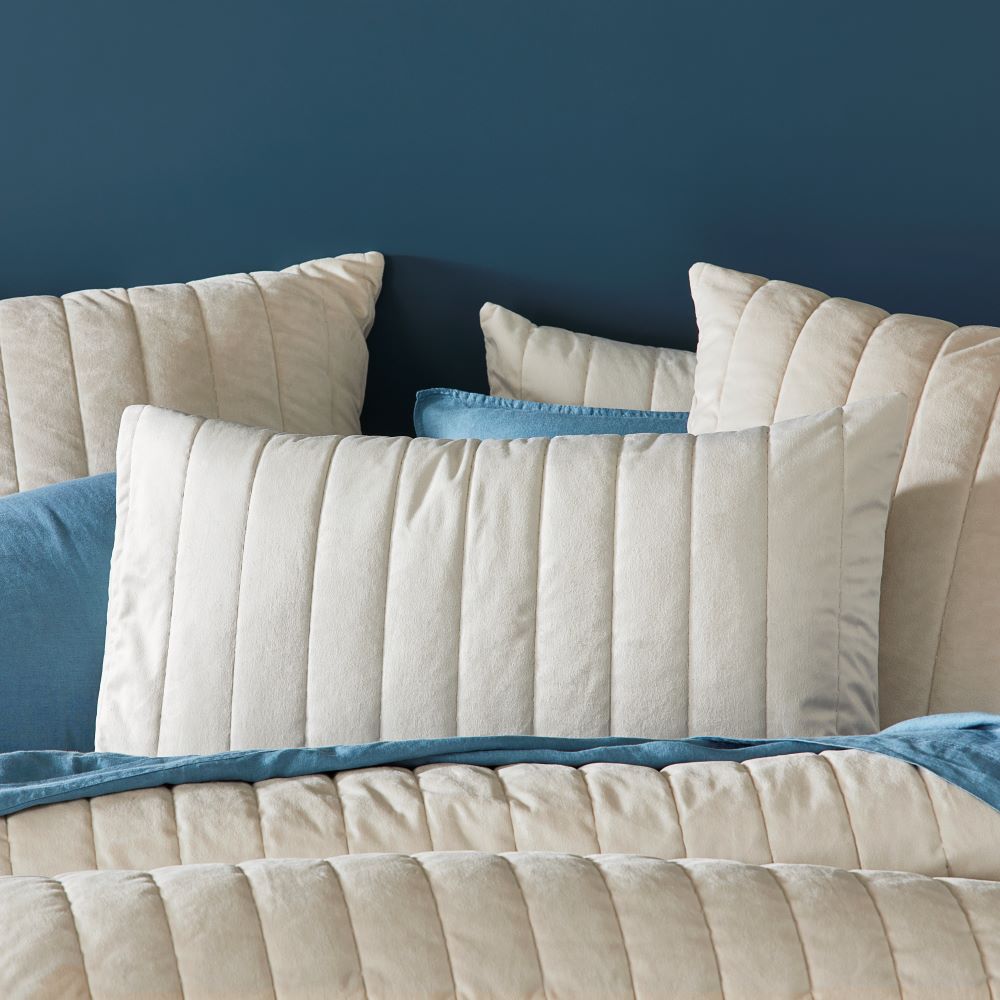 Arlo Natural Velvet Quilted Pillowcases