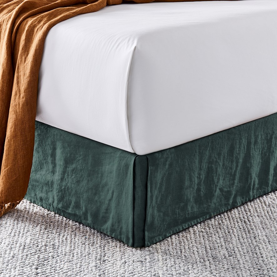 Vintage Washed Cypress Linen Valance