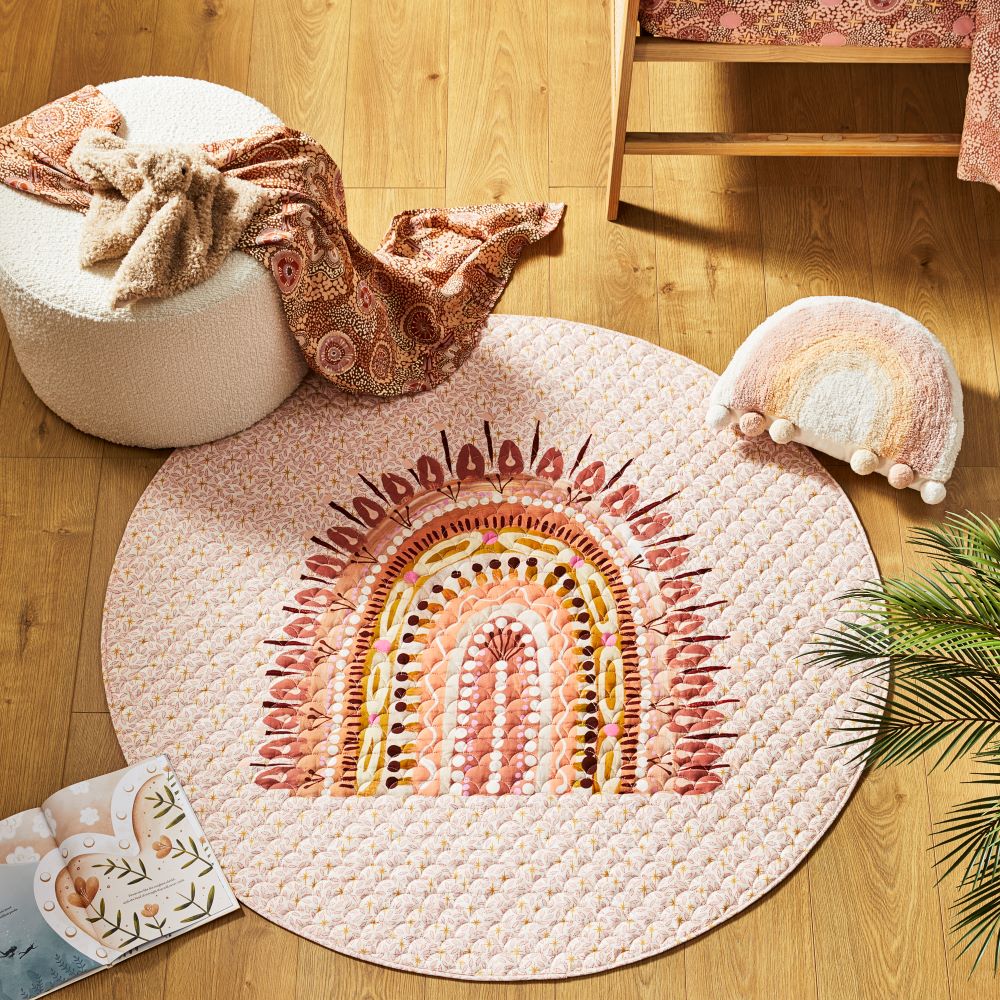 Cungelella Marapurthangkali Coral Sunset Quilted Play Mat