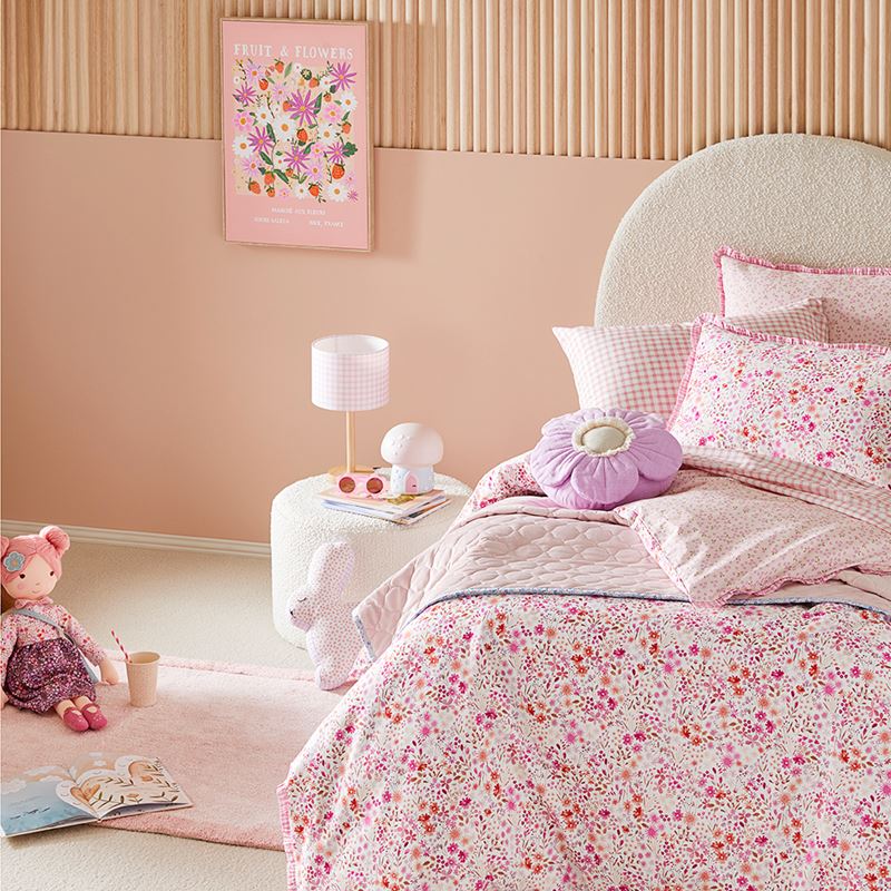 Lulu Pink Ruffle Quilt Cover Set