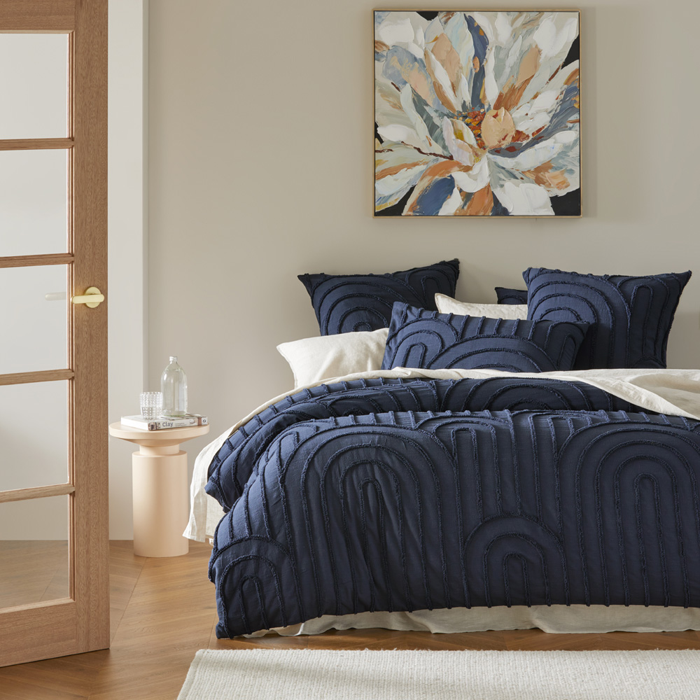 Archie Navy Tufted Quilt Cover Separates