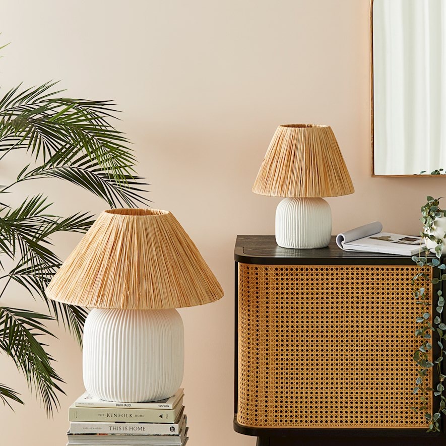 Mali White & Natural Table Light