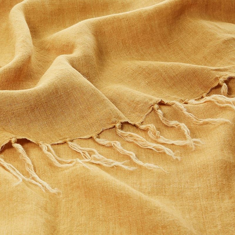 Malmo Honey Linen Throw