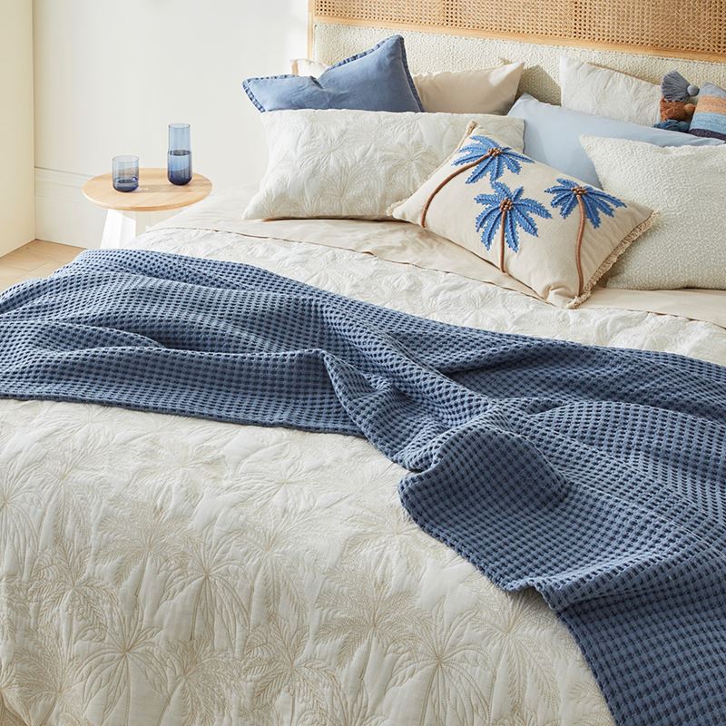 Boca Palm Blue Cushion