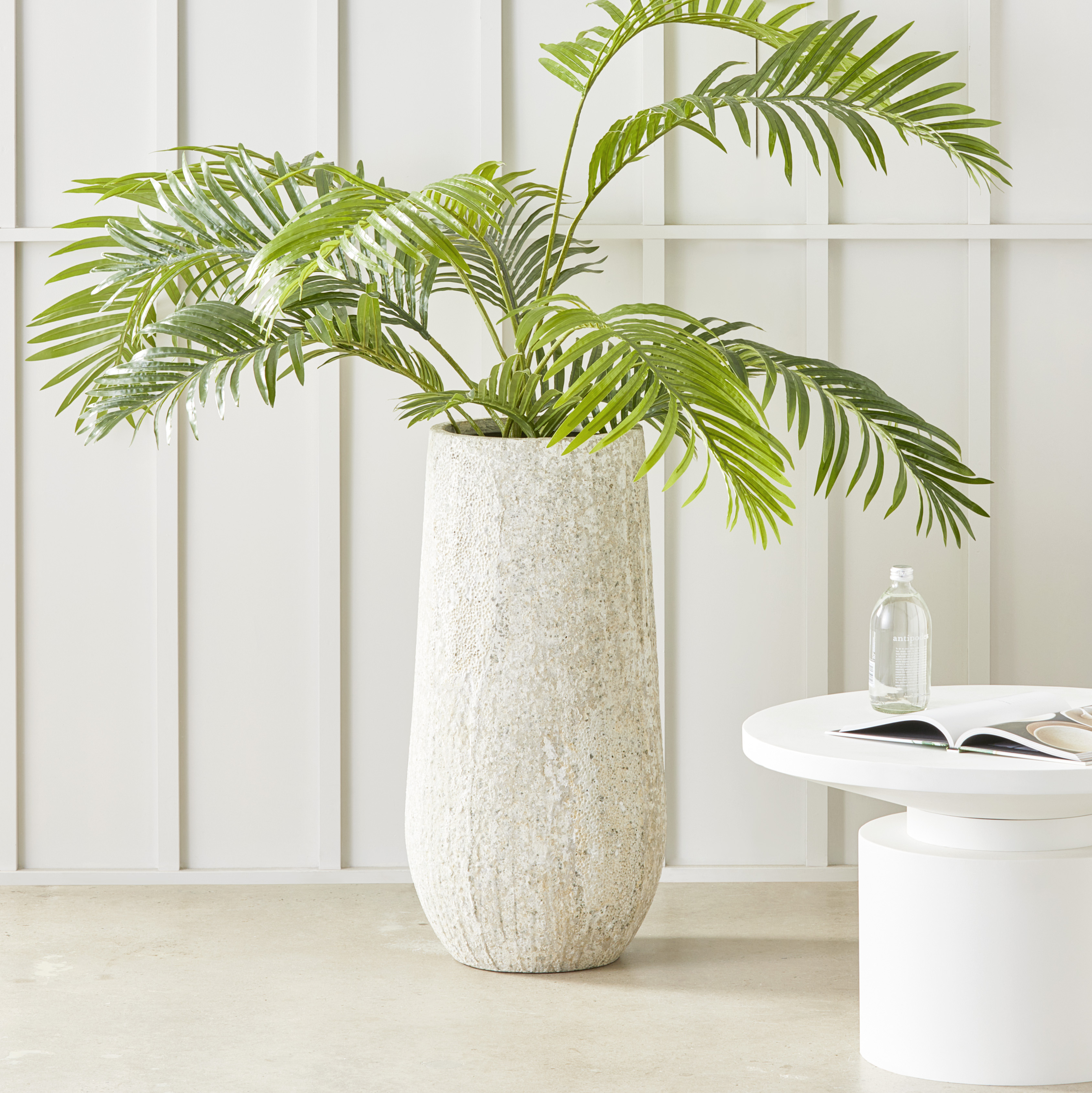 Odyssey Rustic Tall White Pot