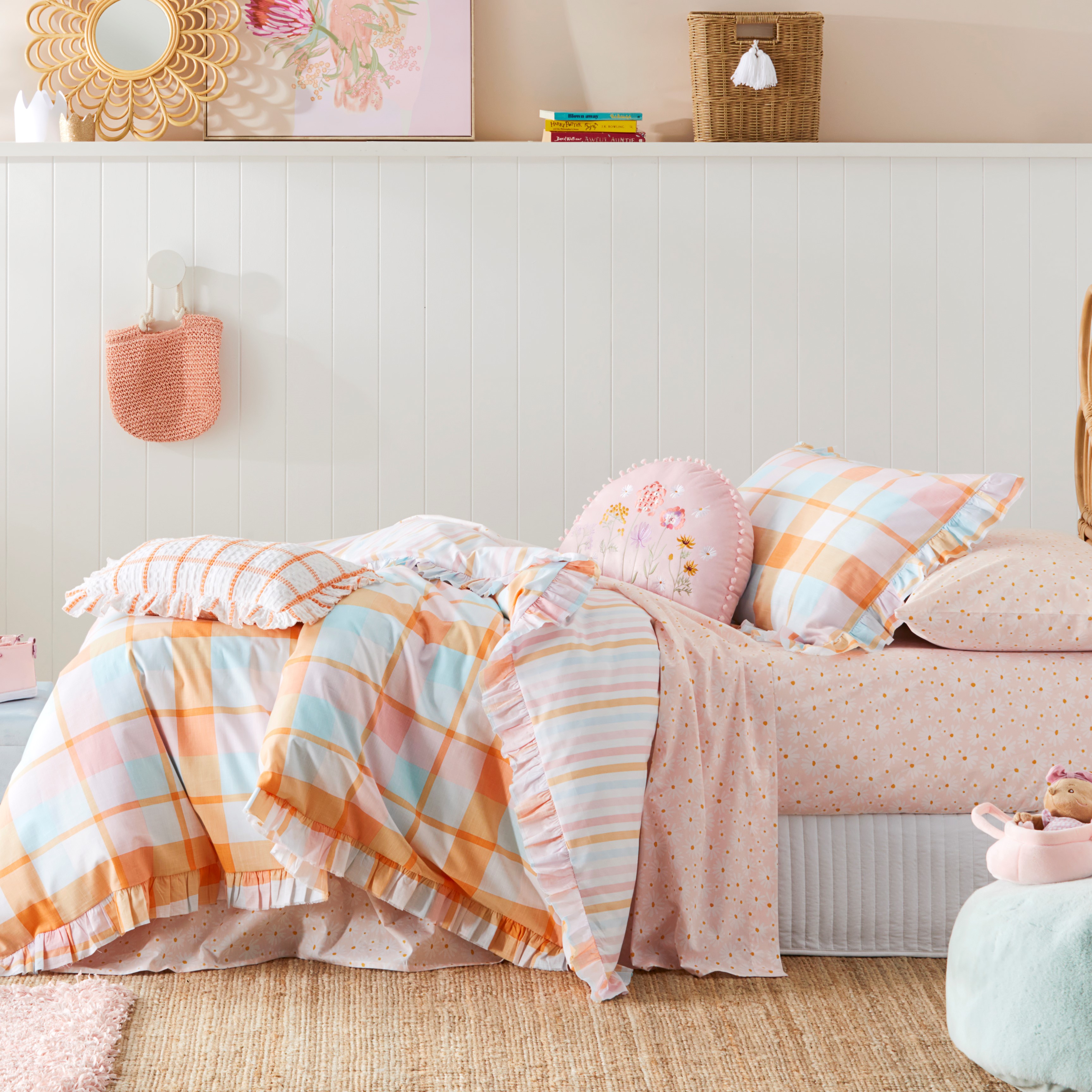 Remi Ruffle Sorbet Quilt Cover Set