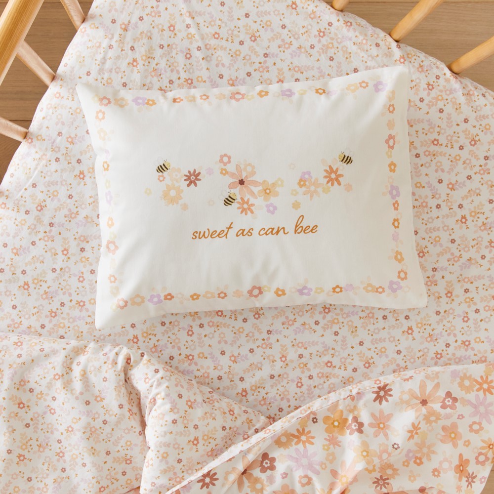 Decorative Sweet As Can Bee Cot Text Pillowcase