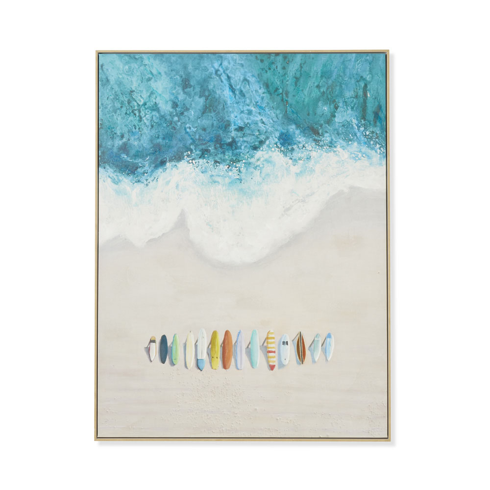Ocean Surf Line Up Canvas