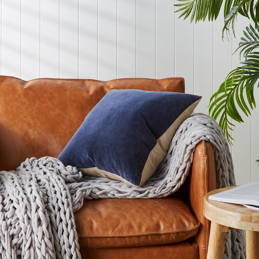 Bombay Velvet Cushion Navy