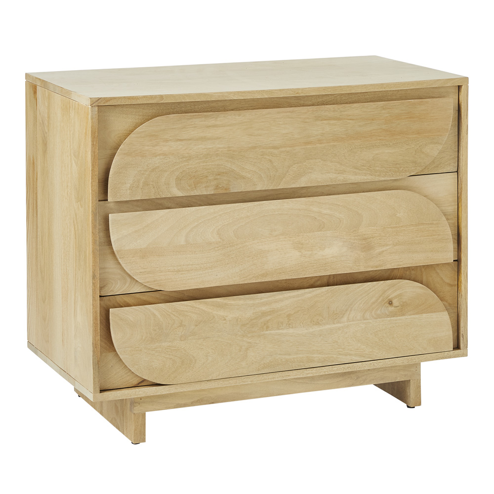 Roi Natural 3 Drawer Chest