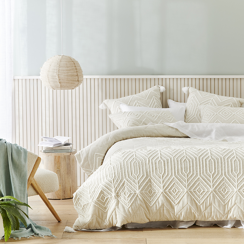 Jaipur Natural Tufted Quilted Quilt Cover Separates